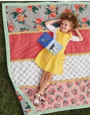 Matilda Jane Brilliant Daydream Daydreamer Quilted Qillt Throw 50" x 60  