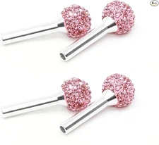 4 PCS Bling Inner Door Lock Knobs, Diamond Decorated Door Lock Pull Pin Rod,