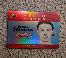 2025-26 Upper Deck Mvp - Hello My Name Is Stickers Donovan Sebrango #HNI-9 (RC)