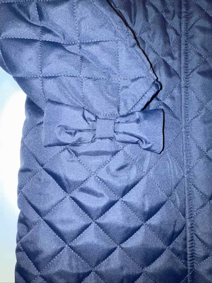 GYMBOREE Girl Quilted Winter Jacket Navy Size 10 - Image 3 of 4