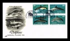Dr Jim Stamps Marshall Islands 20c Dolphins Setenant Block ArtCraft FDC