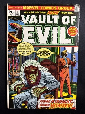 VAULT OF EVIL #1 1973 Marvel Comics Bronze Age Horror Gil Kane VG/Fine *A11