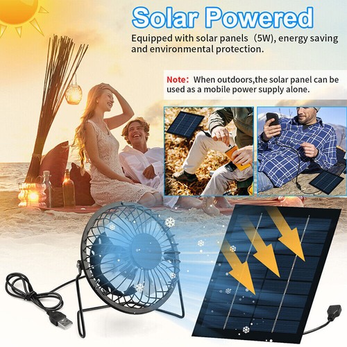 Tragbarer Mini USB Solarlüfter Ventilator Abluftventilator für Gewächshaus 5W - Bild 2 von 12