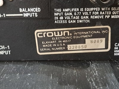 Crown Macro-Tech 2400 2-Channel Power Amplifier | eBay