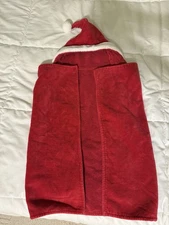 Pottery Barn Kids Santa Ho Ho Ho Bath Towel Christmas Holiday Red White