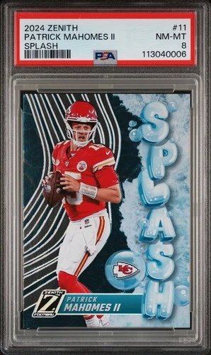 2024 PANINI ZENITH #11 PATRICK MAHOMES II SPLASH PSA NM-MT 8