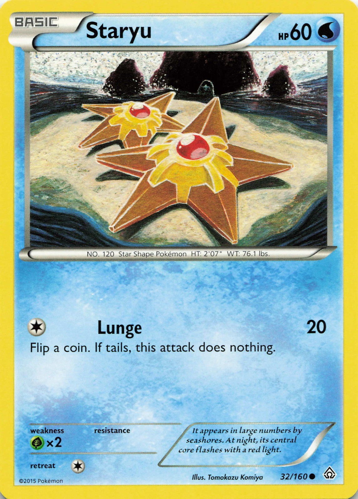 POKEMON Staryu #32/160 XY - Primal Clash NM (KOMIYA)