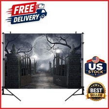Halloween Backdrop 7x5ft Gloomy Woods Graveyard Photography Decoration