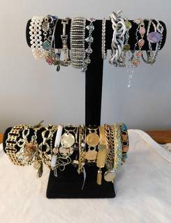 BRACELETS LOT of 34 Disney Napier Coro Avon Alex & Ani Dana Buchman w/ STAND