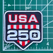 USA 250th 3 1/2 Iron On Embroidered Patch ~Fr...