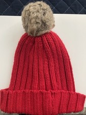 Old Navy Unisex Red Knit Beanie Hat