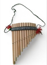 Panflute semi professionale stile andino realizzato in bambù naturale 13 tubi