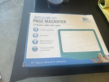 MagniPros Anti-Glare PAGE MAGNIFIER with 24 Built-In LED Lights, 3 Modes