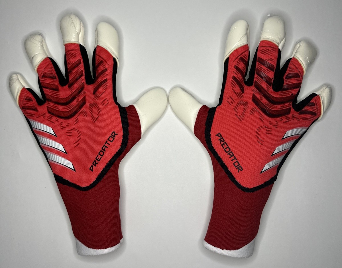 Adidas Size 7 Predator GL PRO Hybrid Goalkeeper Gloves Red Black