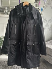 Mens Zara Smart Parker Fur lined Coat Size M