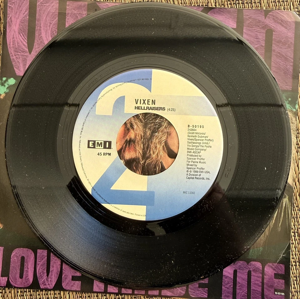 Vixen - Love Made Me / Hellraisers - EMI B-50195 - M PS - Image 4 of 4