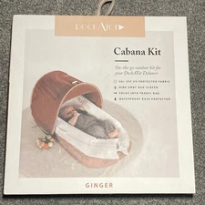 DockATot Cabana Kit GINGER 50+ SPF UV Bug Screen Folding Waterproof Beach Pool