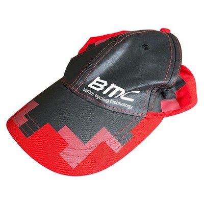 BMC Swiss Cycling Technology verstellbare Kappe schwarz rot Einheitsgröße SEHR GUTER ZUSTAND