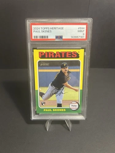 2024 Topps Heritage High Number - Paul Skenes #594 (RC) Rookie Pirates PSA 9