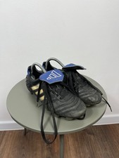 Vintage adidas Leather Football Boots Soccer Cleats Black Blue EU 42