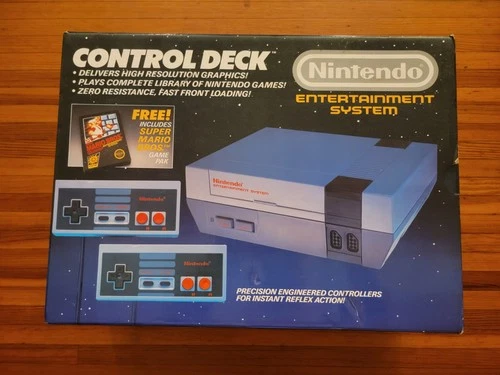 VINTAGE NES CONTROL DECK IN BOX NINTENDO VIDEO GAME CONSOLE POSTER