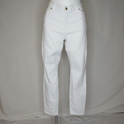 Michael Kors White Denim IZZY SKINNY Jeans 29'' Women's 12