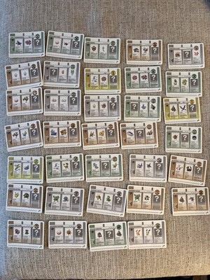 34/48 Pokemon Gameboy Advanced Battle Cards for Gameboy E-Reader, Plus 2 Berries