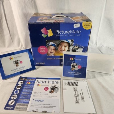 Epson PictureMate Deluxe Digital Photo Printer Photo Lab Sealed inside Open Box