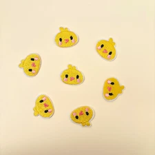 Mini Yellow Chick Patch 1pc- Cute Animal Applique Chicken Small Ducky (Iron on)
