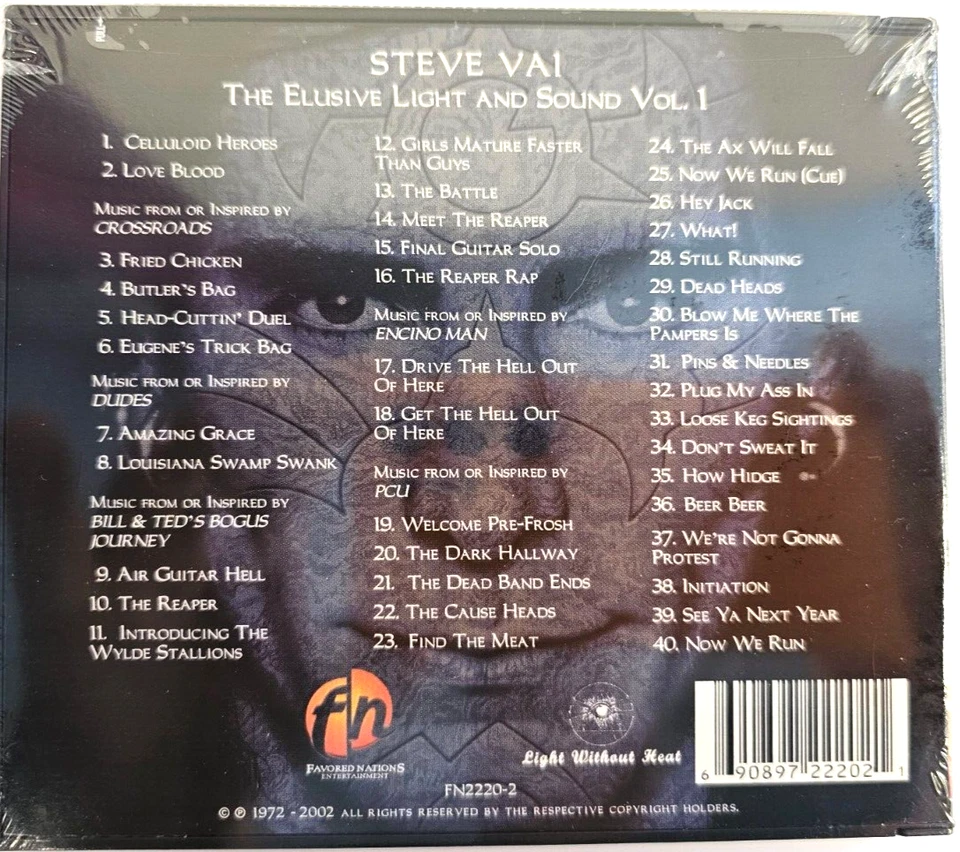 Steve Vai The Elusive Light And Sound Vol. 1  CD Album hard rock in digipak 2002 Foto 2 de 4