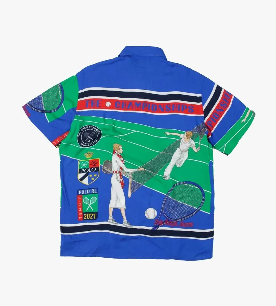POLO RALPH LAUREN ポロシャツ WIMBLEDON 2016 Polo Ralph Lauren Wimbledon 2016 BLUE COTTON T-Shirt Men's