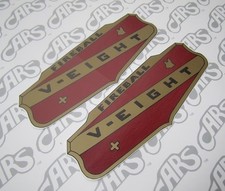 1953 - 1955 Buick V8 Valve Cover Decals Pair Fireball V-8