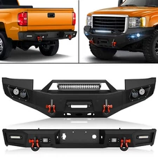Rear /Front Bumper W/ Sensor Holes For 2011-2014 GMC Sierra 2500 3500 HD  Pickup