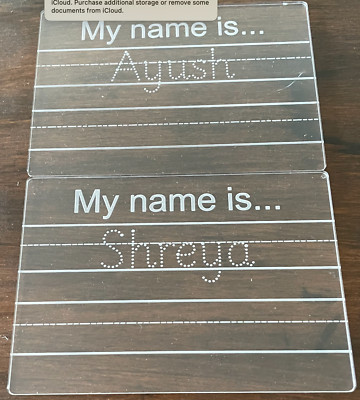 Personalisierte trocken abwischbare Acryl-Lehrmittel zum Nachzeichnen und Schreiben von Buchstaben