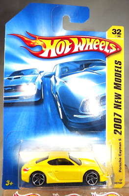 2007 Hot Wheels #32 New Models 32/36 PORSCHE CAYMAN S Yellow Variant w/OH5 Spoke