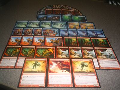 MTG Magic RUMBLING AFTERSHOCKS DECK Kicker Lot Treasure Hunt Goblins Worldwake
