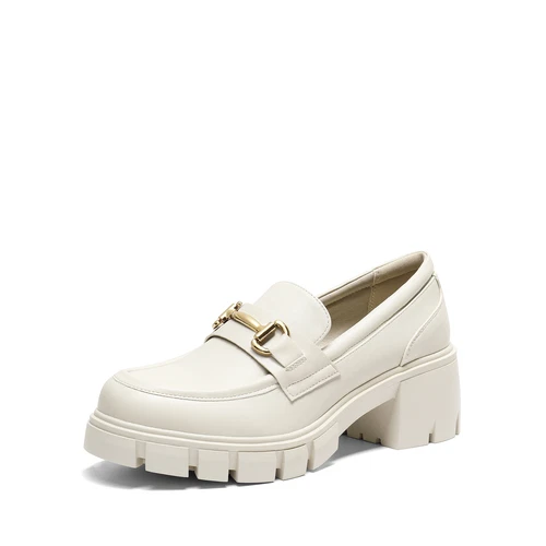 Women Comfortable Slip On Casual Loafers Low Chunky Heel Round Toe Loafer Shoes - Picture 20 of 32