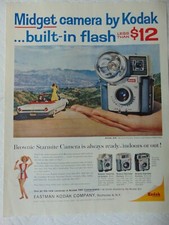 1961 KODAK MIDGET CAMERA vintage art print ad