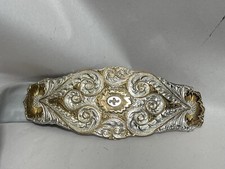 Western Floral Scroll Belt Buckle Cowgirl Cowboy Vtg Crumrine El Arturo Bronze