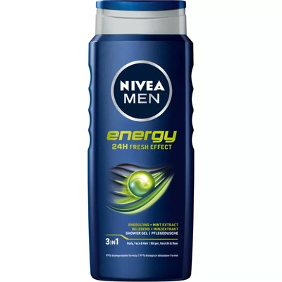 Nivea Men Energy Duschgel für Männer 500 ml Minzextrakt -NACHFÜLLEN