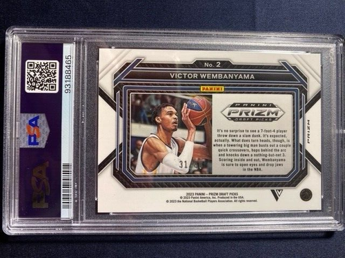 2023 Prizm Draft Picks Victor Wembanyama #2 Variation-Red Choice serial #31/88 - Picture 2 of 2