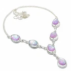 Australian Triplet Opal Gemstone 925 Silver Handmade Jewelry Necklace 18"