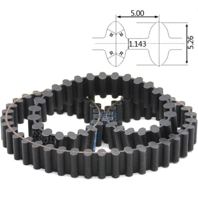 DA-5M500-2250 Double Sided Tooth Timing Belt Closed Loop Rubber Belt for CNC 3D