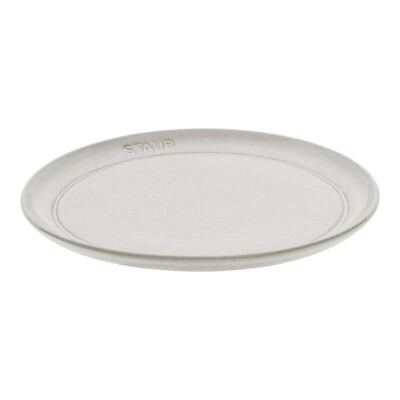 Staub Dining Line Teller flach, 20 cm Weisser Trüffel Keramik  kratzfest