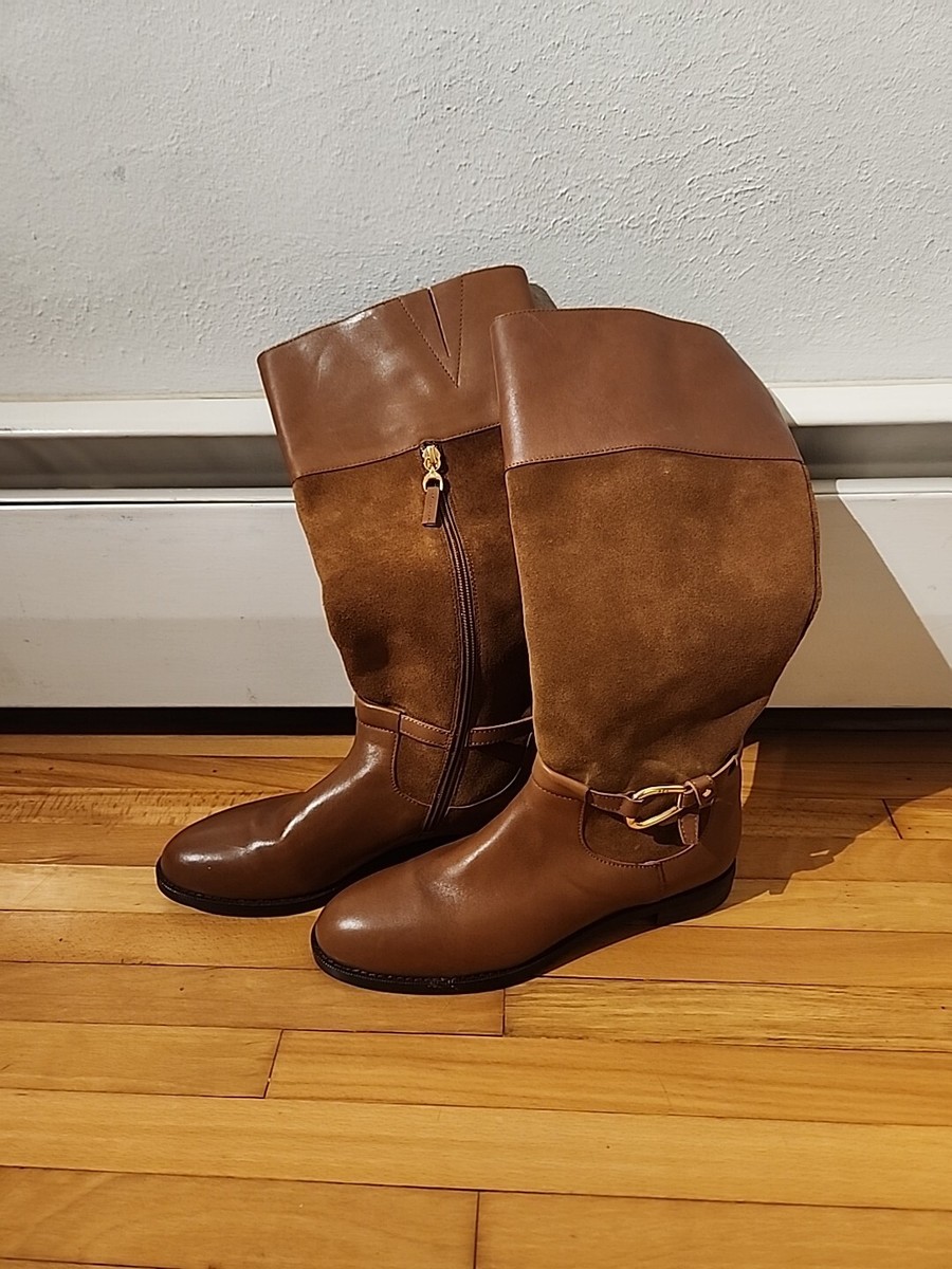 Lauren Ralph Lauren Brown Leather Harlee Riding Women's Boots Sz 7