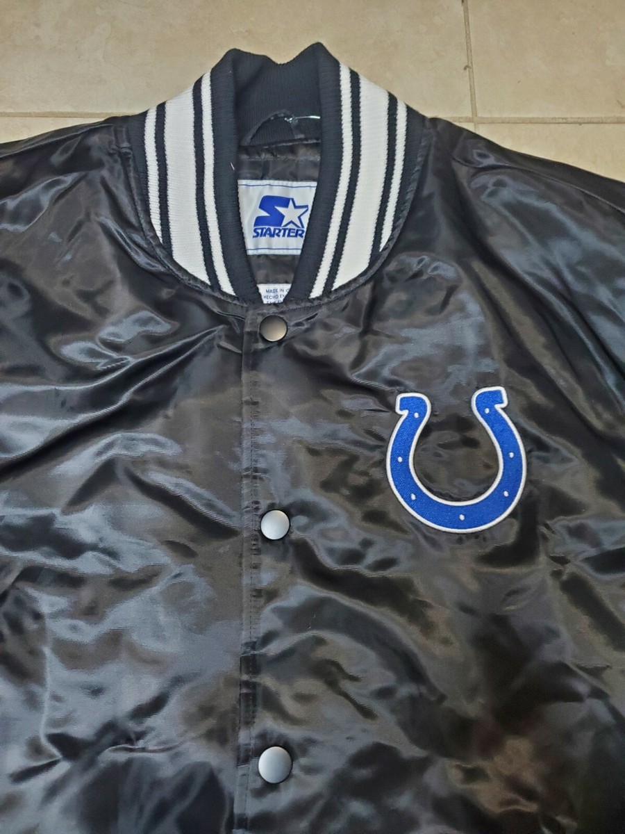 NWOT VTG Starter Jacket NFL Indianapolis Colts Sz 2XL BLACK RARE