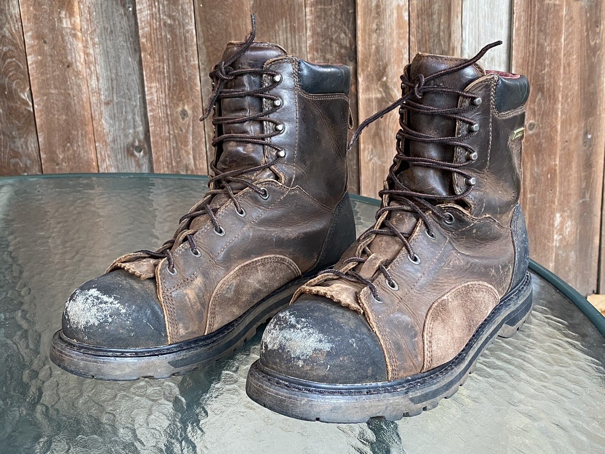 CABELAS Gore-Tex Brown Leather Steel Toe Work Boots Men's 12 D