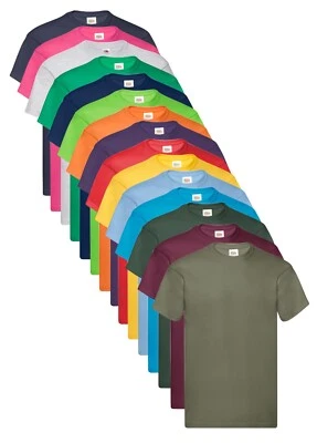 Fruit of the Loom T-Shirt Coton Léger Manches Courtes Col Rond Uni S-5XL - Photo 1/4