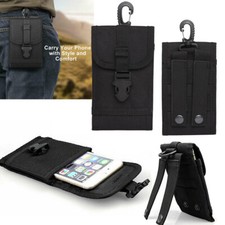 MOLLE Tactical Phone Pouch EDC Waist Clip-On Holster Bag With Belt Clip Black US