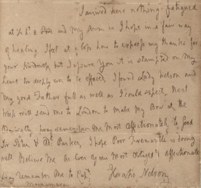 LORD HORATIO NELSON Signed Letter - British Naval Admiral - 8''x7'' reprint
